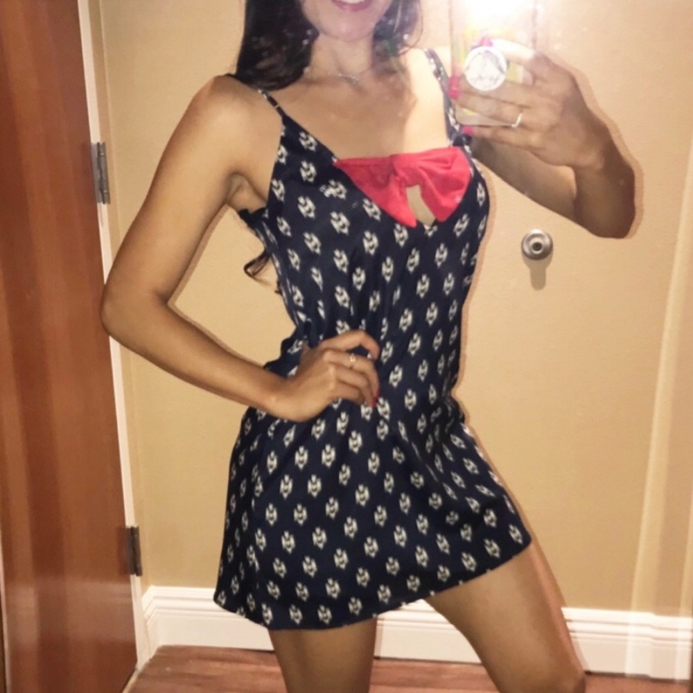 EVerly Silky Red Bow Mini Dress size Small